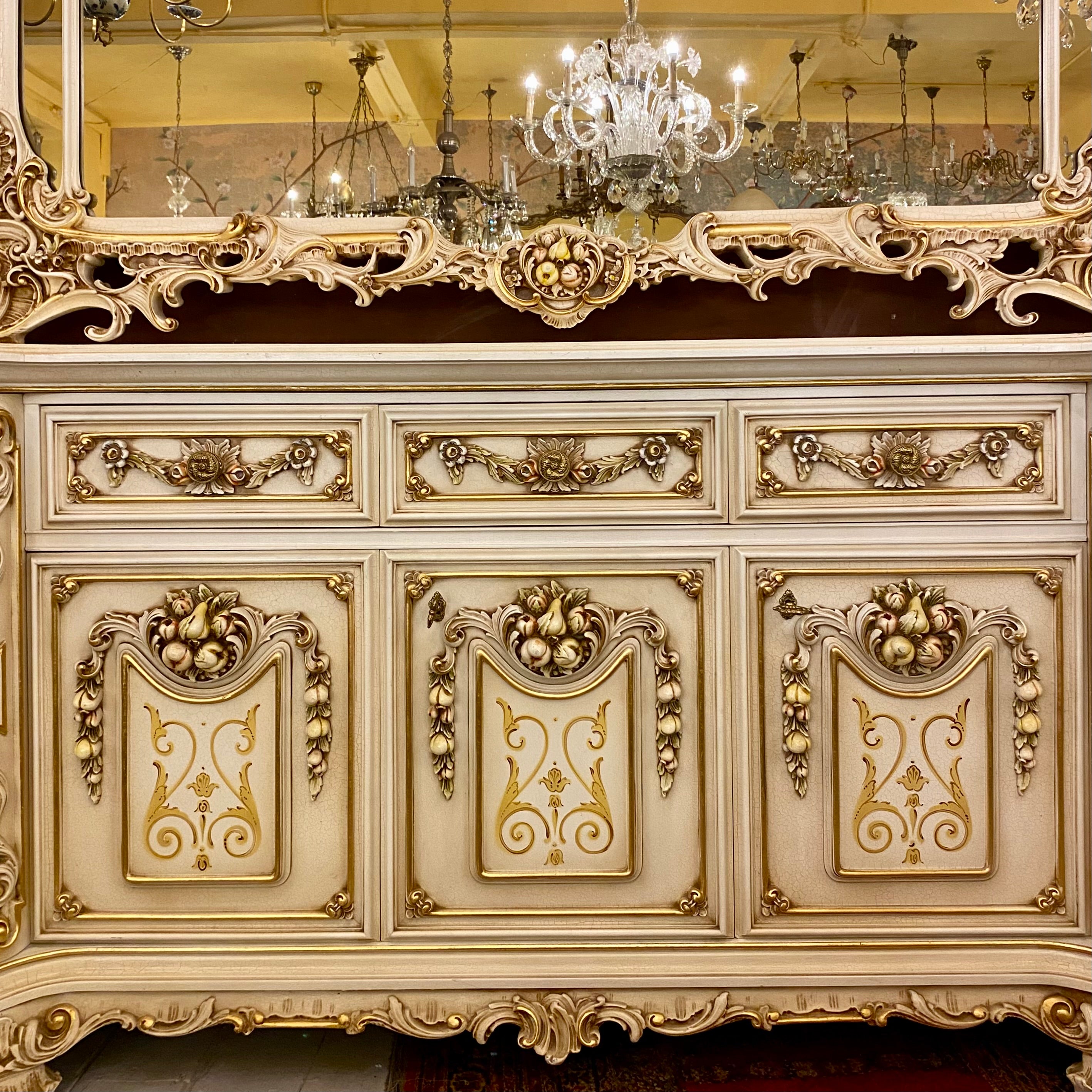 Incredible Antique Italian Console with Mirror
