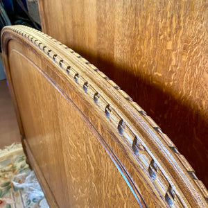 Antique Carved Oak Double Bed Frame