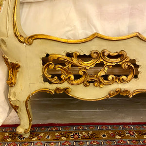 Vintage Hand Painted Italian Bed Frame - Queen