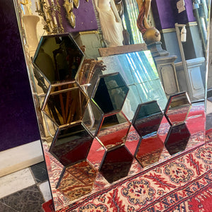 Modern Mirror with Hexagon Detail