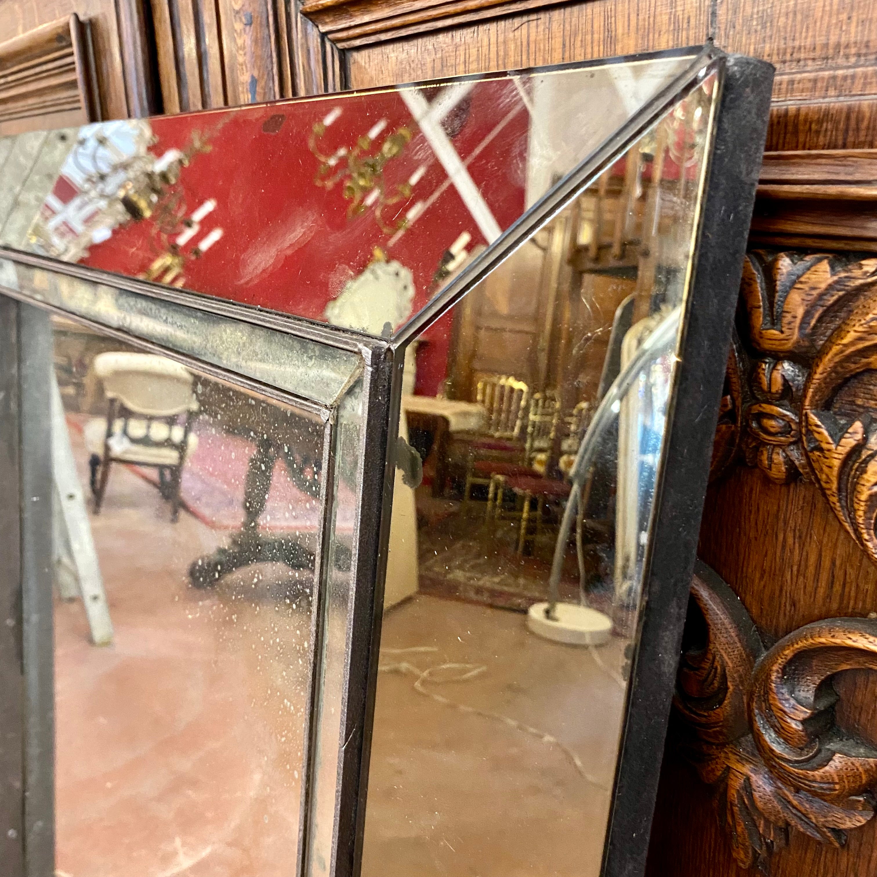 Modern Mirror with Aged Frame