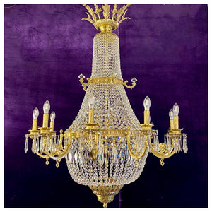 Extremely Large and Impressive Neoclassical Chandelier