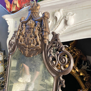 Ornate Cast Frame with Aged Mirror