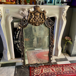 Ornate Cast Frame with Aged Mirror