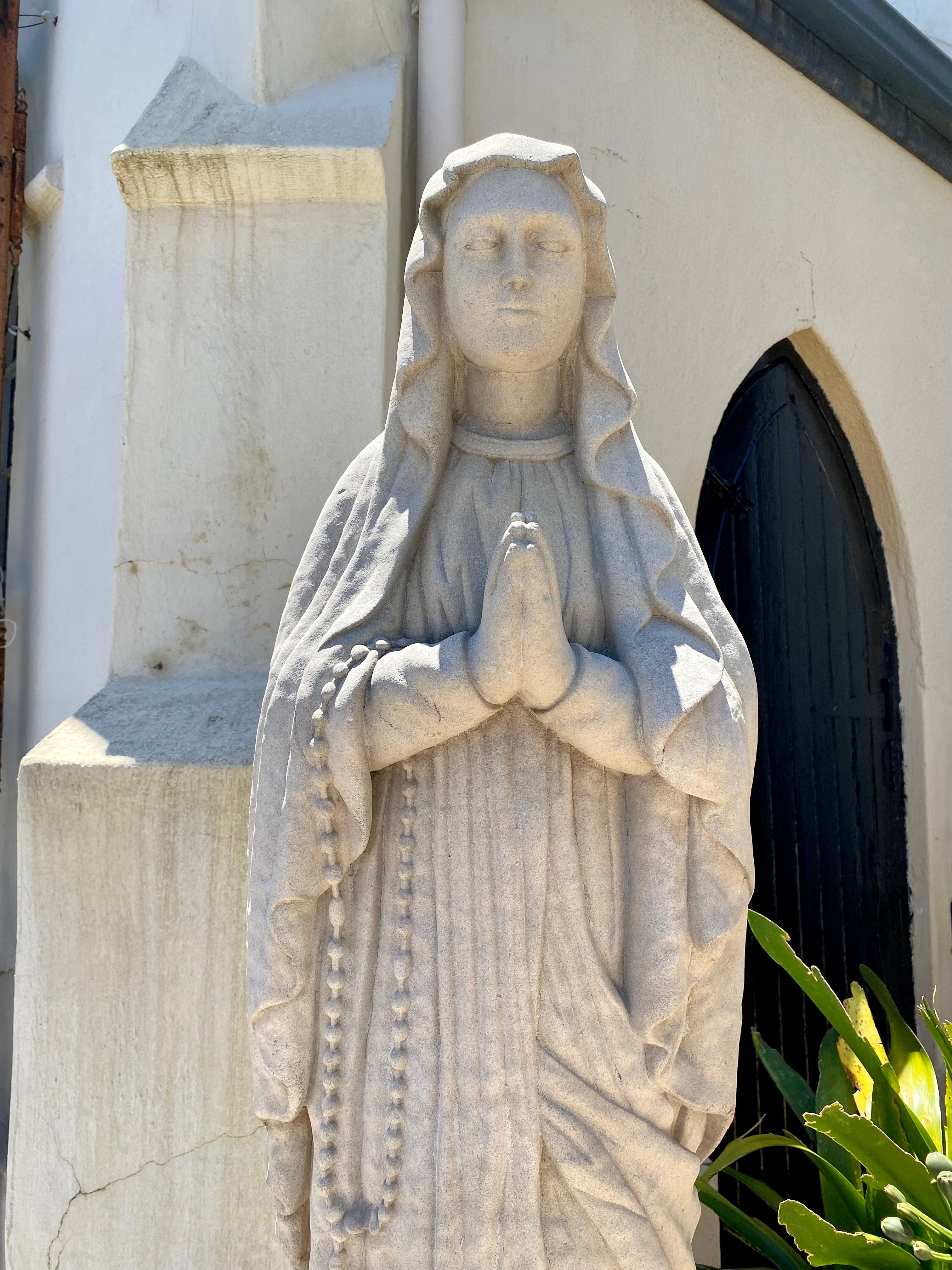 Sandstone Mary Statue