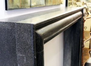 Straight Cut Black Marble Fire Surround