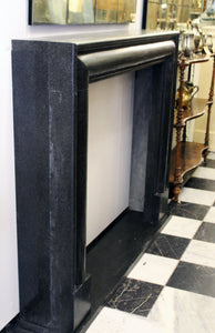 Straight Cut Black Marble Fire Surround