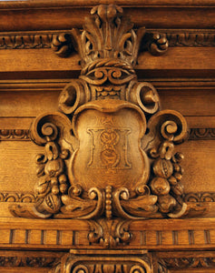 Antique Early 19th Century Oak German Linen Cabinet
