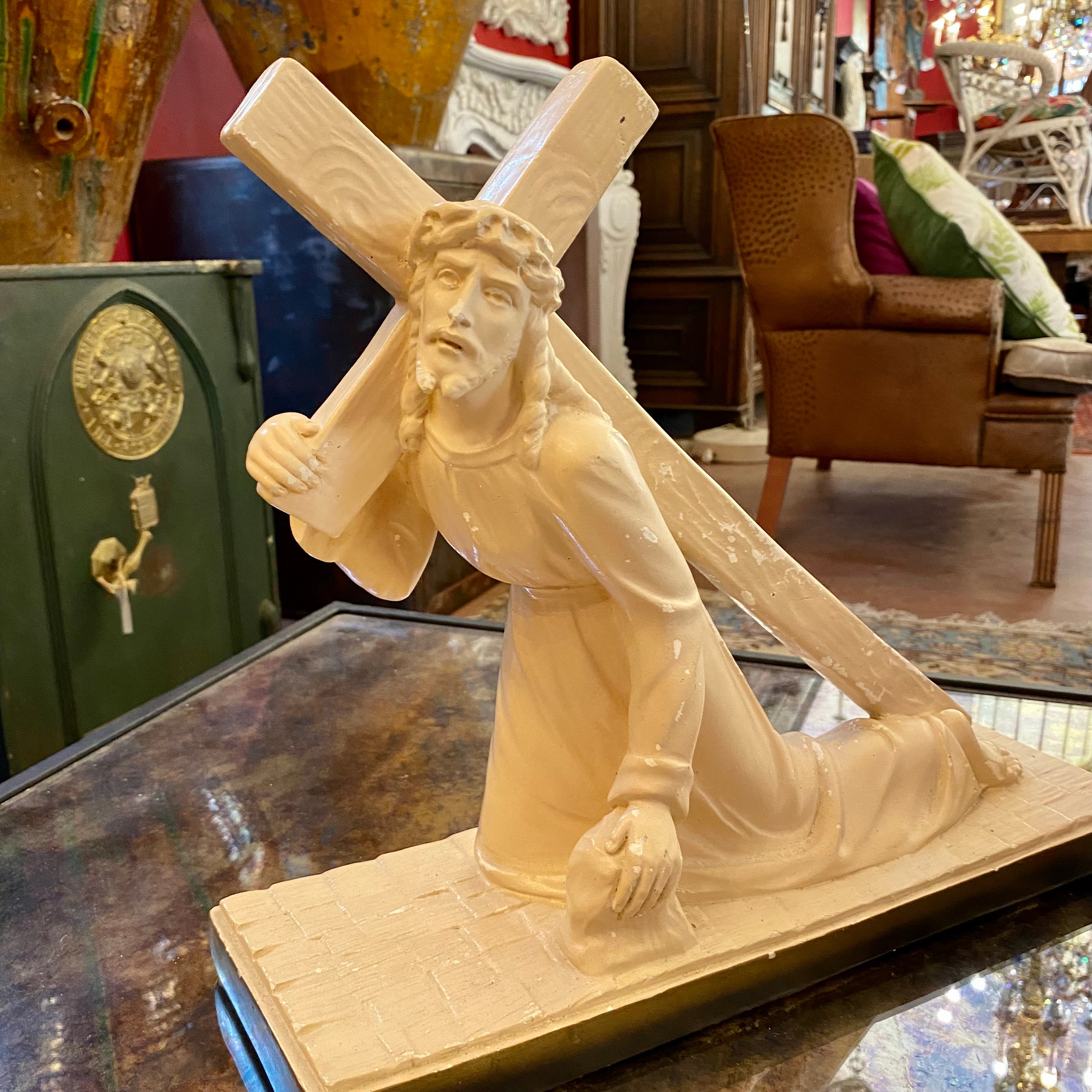 Statue of Jesus with Cross