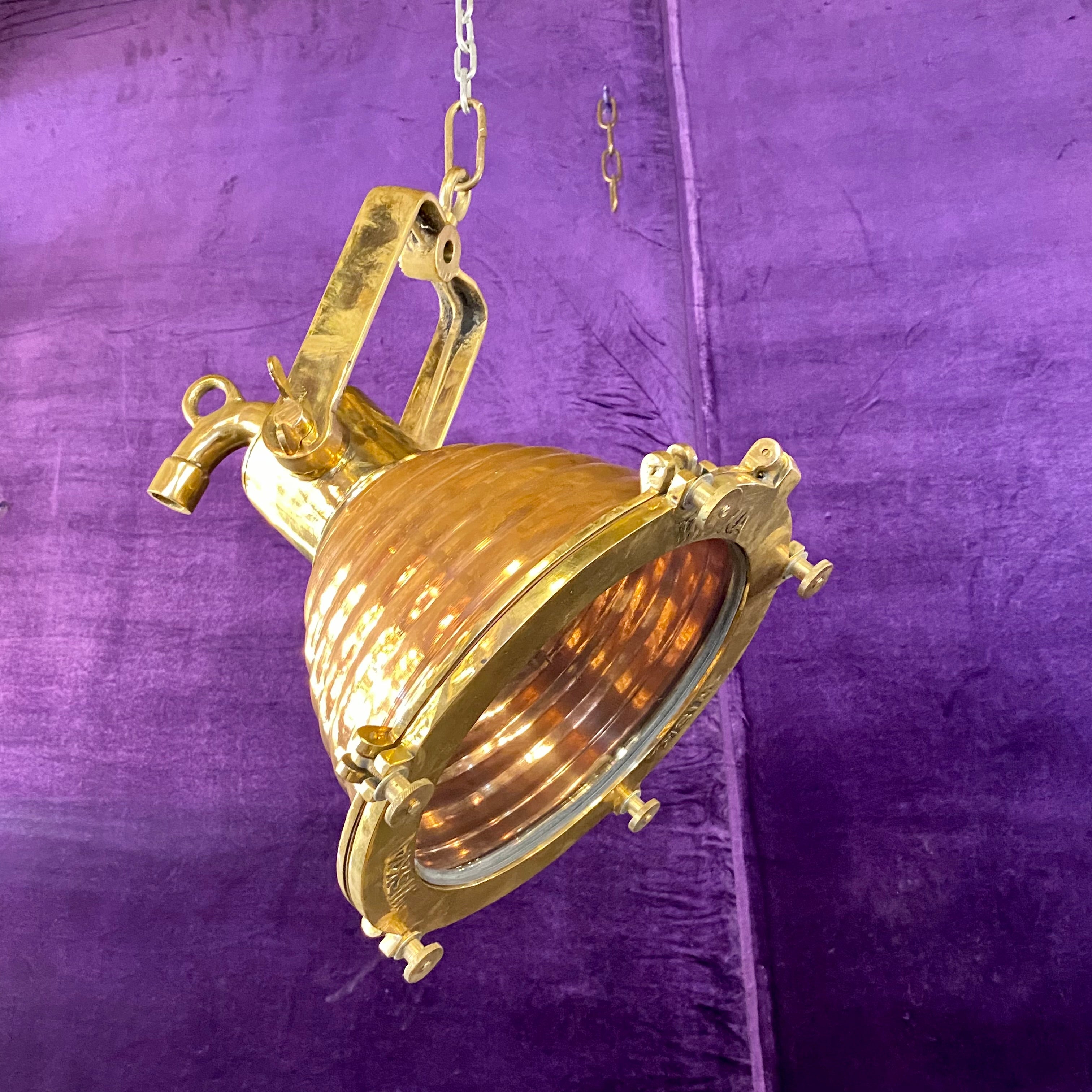 Vintage Copper & Brass Deck Ship Lights