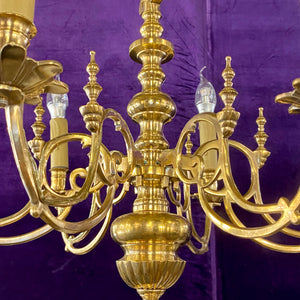 Polished Brass French Chandelier