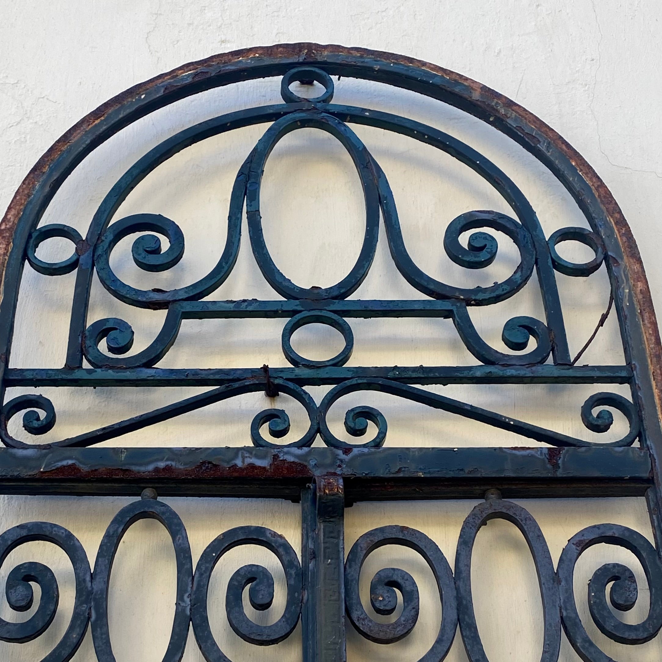 Antique Arched Forged Steel Gate