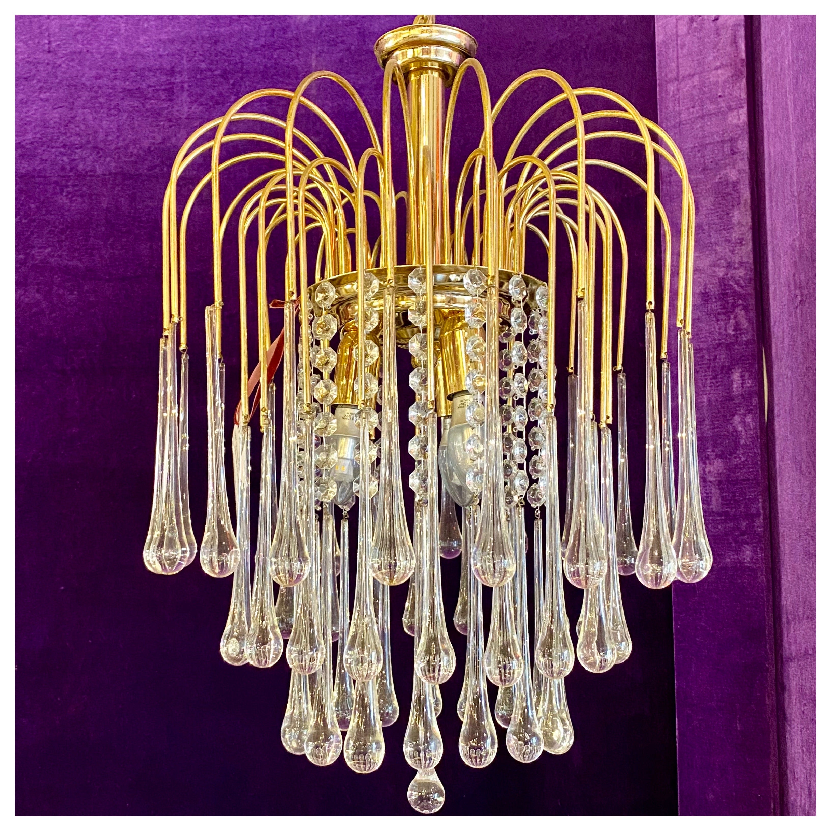 A 1970's Fireworks Chandelier, Attributed to Venini