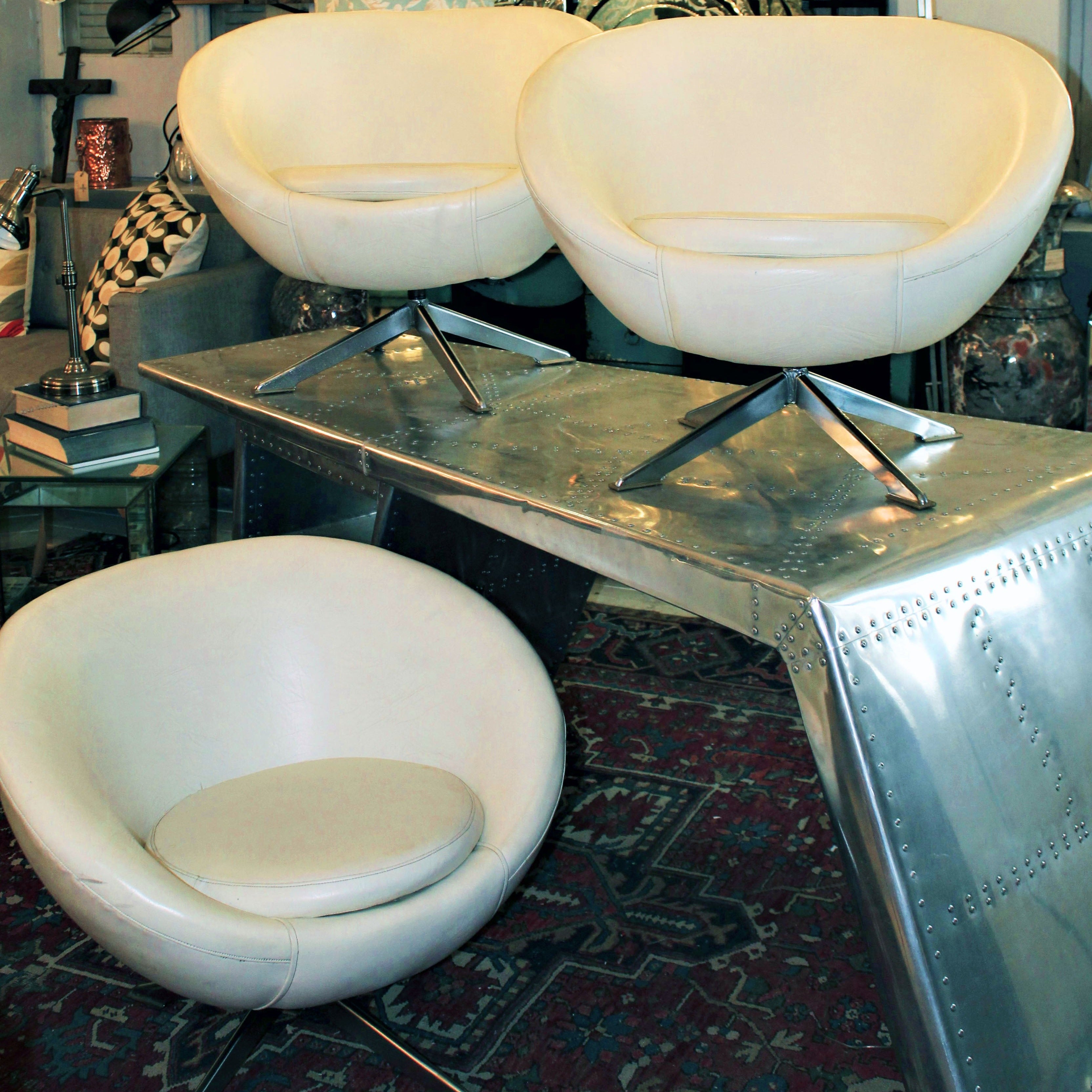 Set of Three Vintage Swivel Tub Chairs - REDUCED