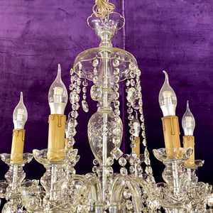 Bohemian Chandelier with Antique Crystals