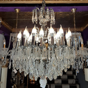 Antique Silver and Crystal chandelier