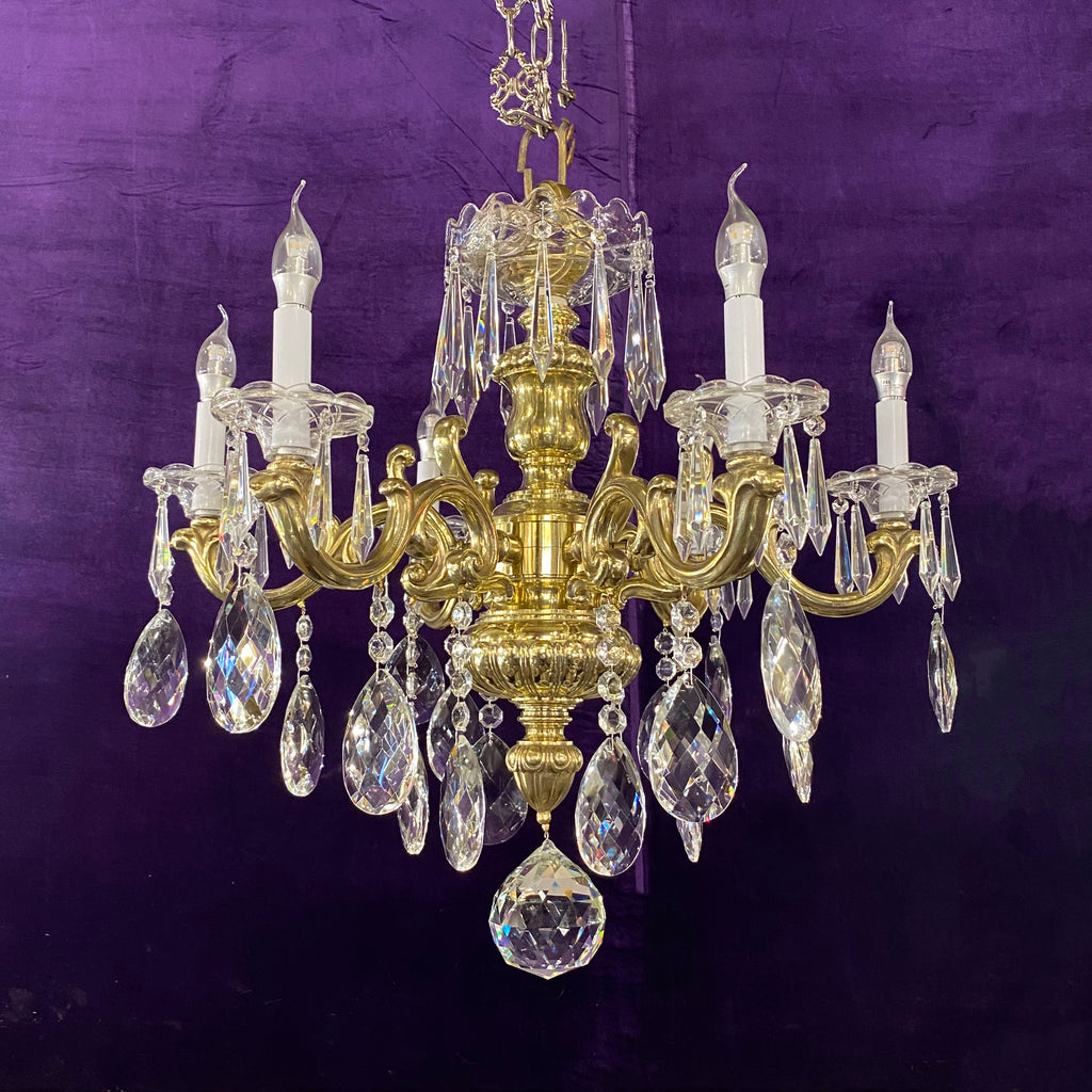 Antique Brass and Crystal Chandeliers – Page 6 – Delos Antiques