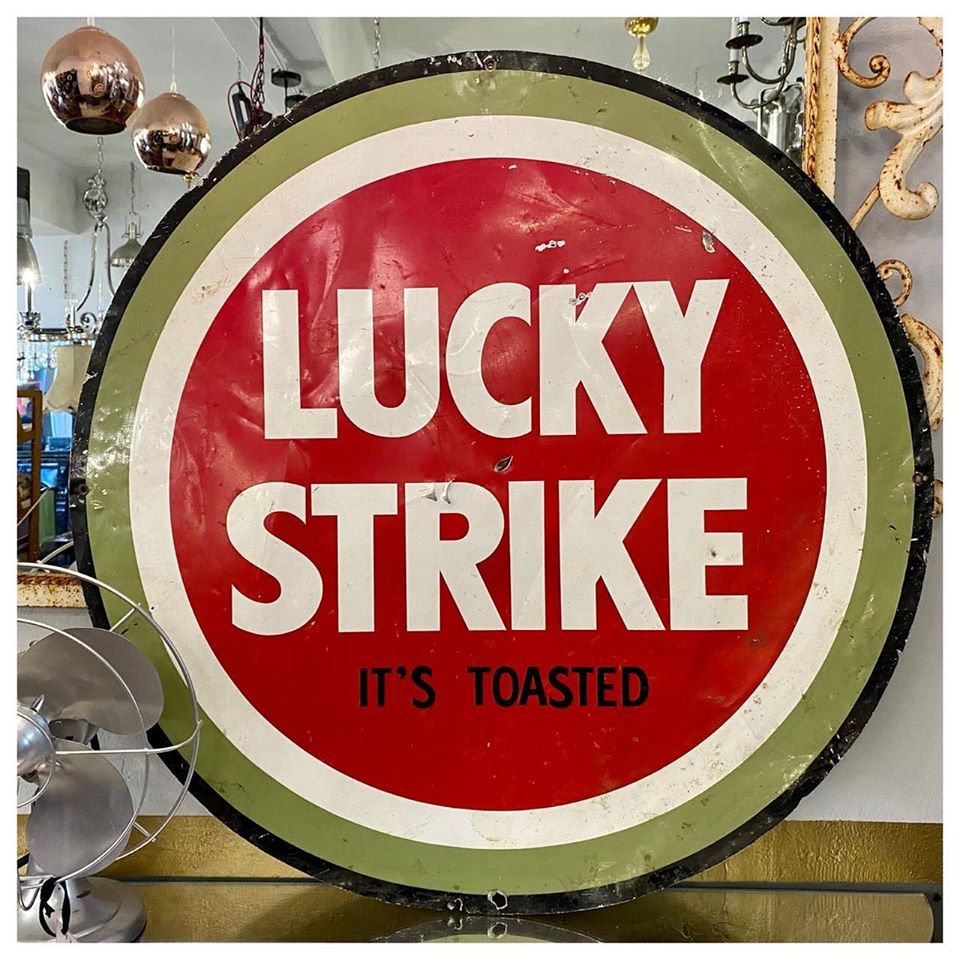 Vintage Lucky Strike Enamel Sign