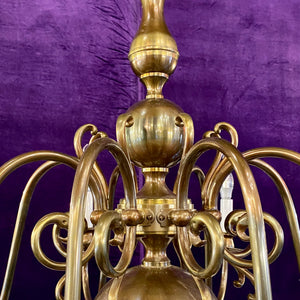 Antique Brass Flemish Chandelier