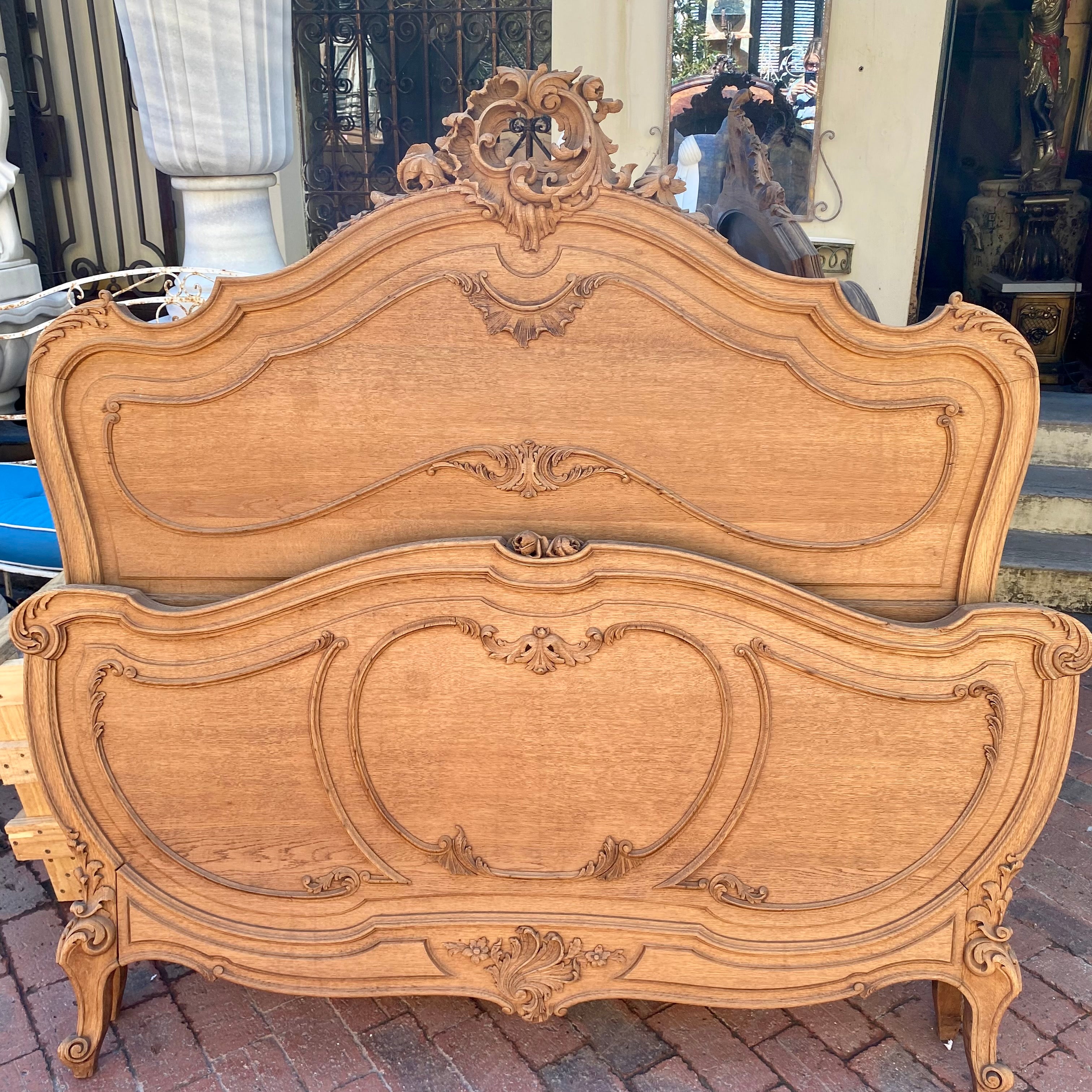 Absolutely Stunning Carved Oak Bed Frame - SOLD