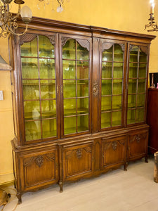 Antique French Oak Provencal Bookcase with Snails Feet