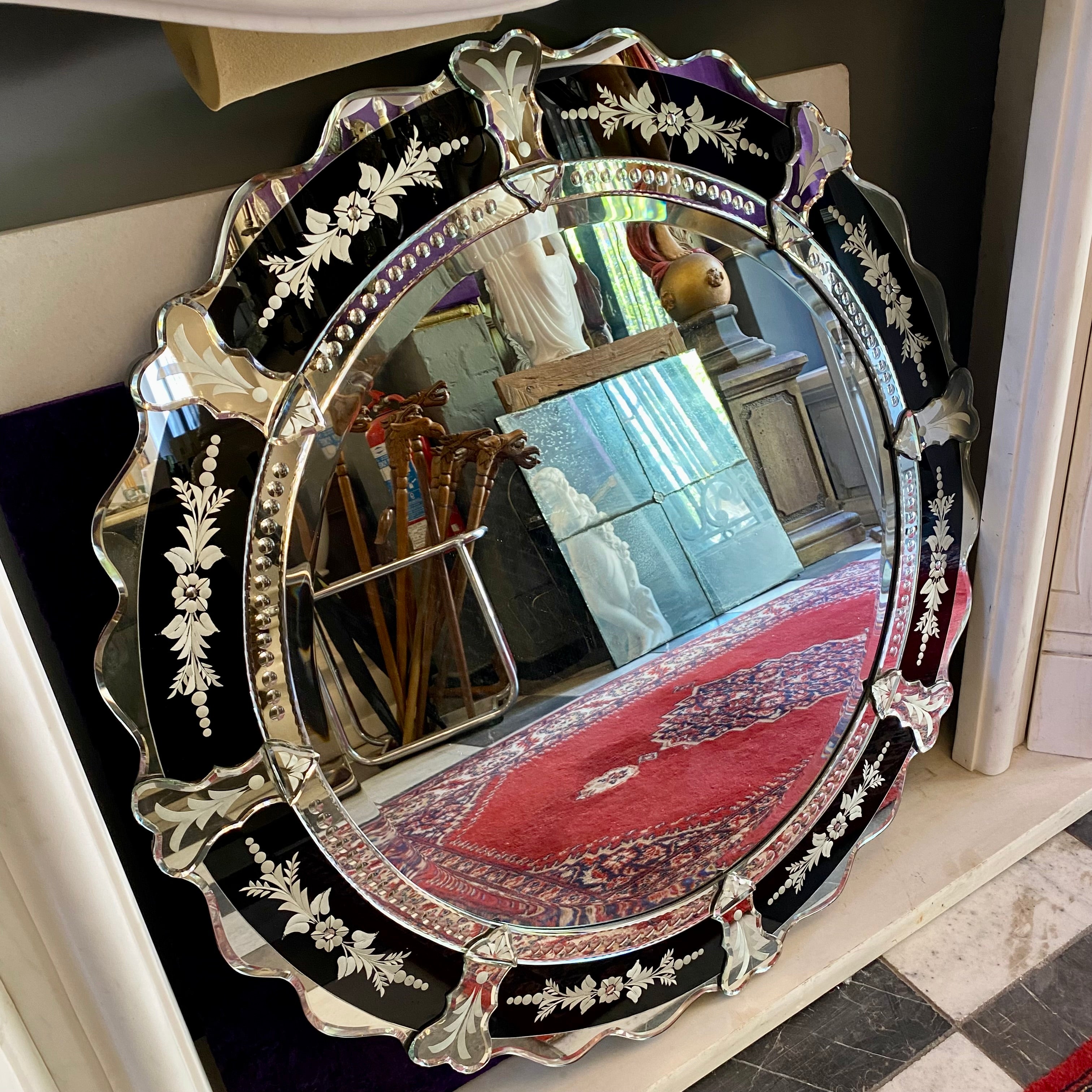 Black Venetian Mirror