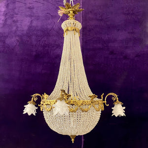 Extremely Rare and Special Antique Neoclassical Chandelier