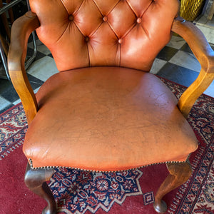 Stunning Orange Leather Armchair