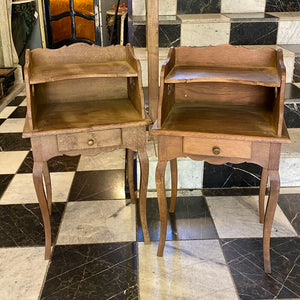 Pair of Cute Antique Oak Bed Side Tables