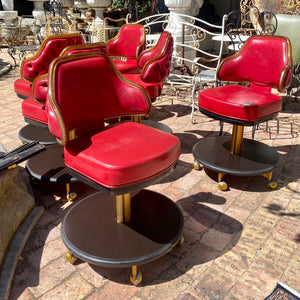 Bright Red American Casino Chairs