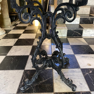 Cast Aluminium Table Base with Marble Top