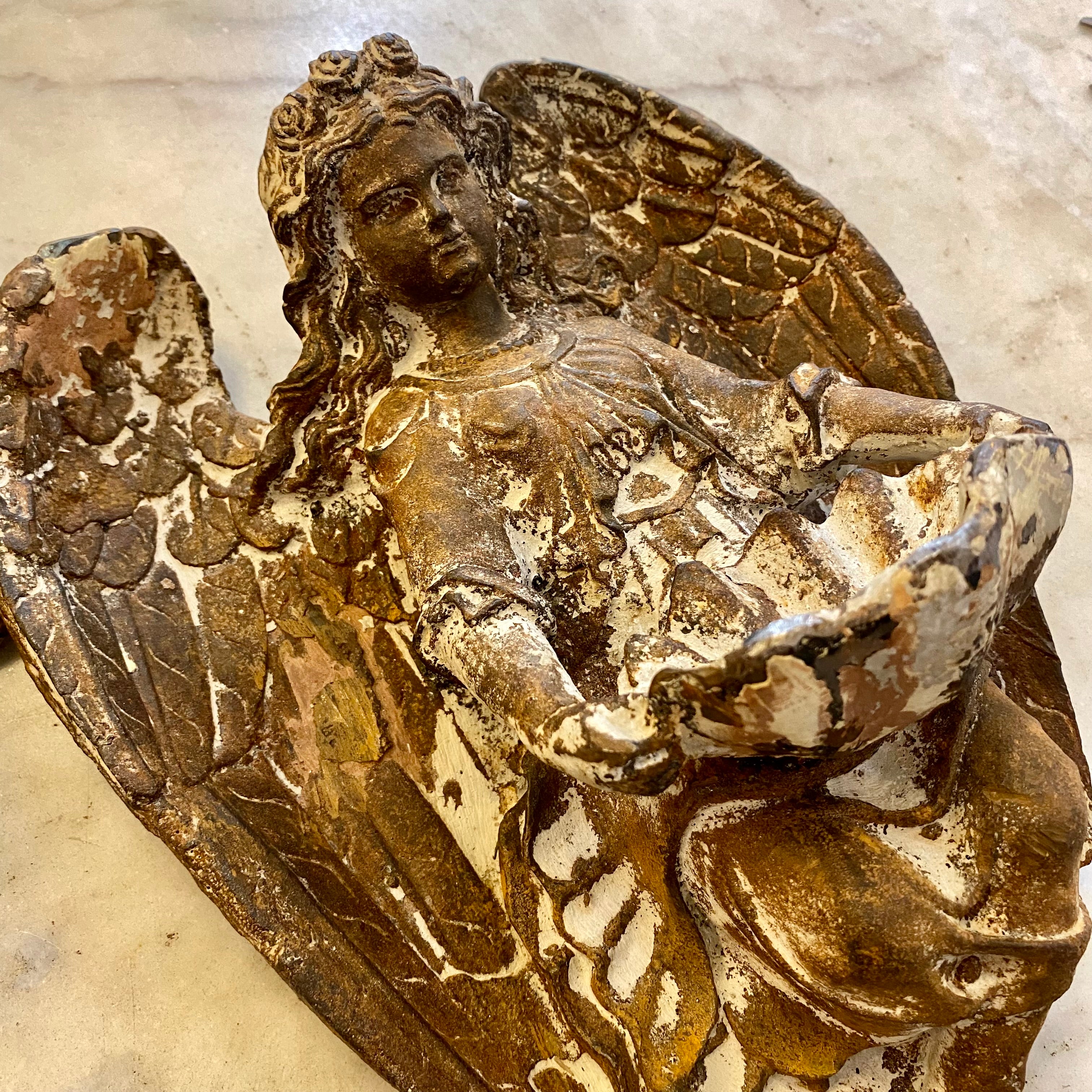 Pair of Cast Iron Angels