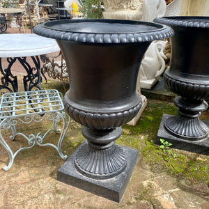 Cast Iron Urn with Deep Belly