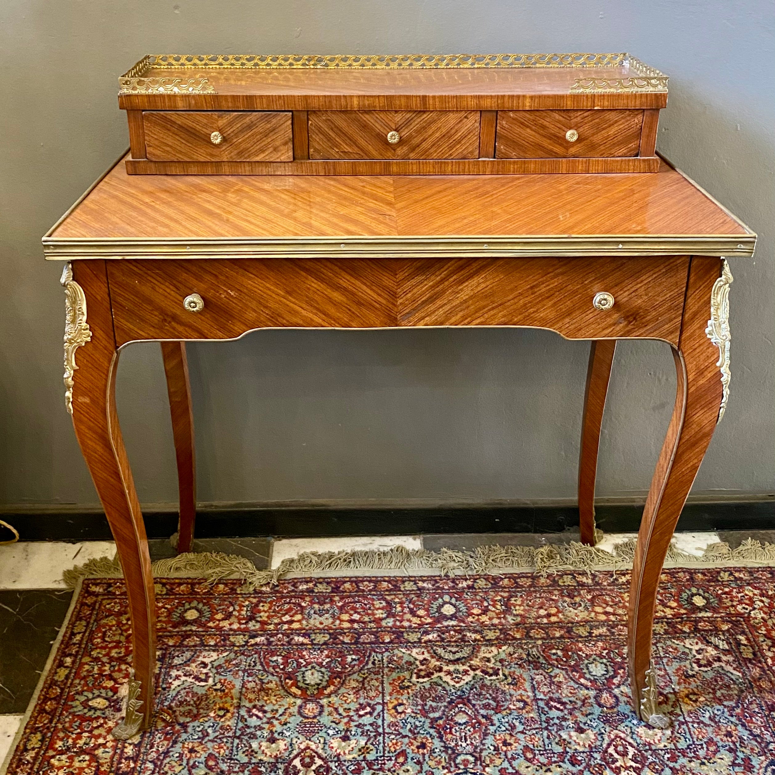 Early 20th Century French Kingwood Writing Desk