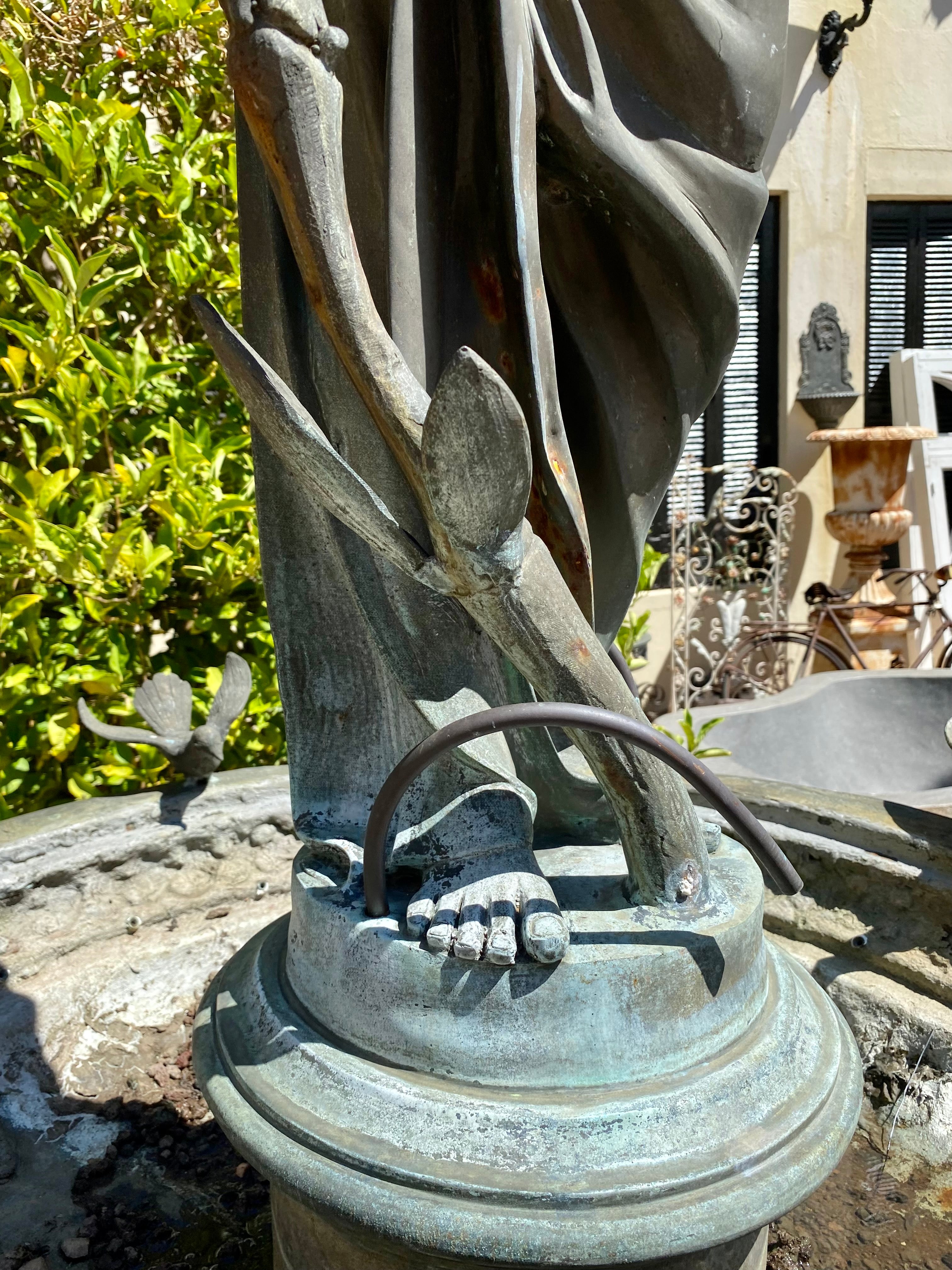 Exquisite! Aged Bronze Water Fountain