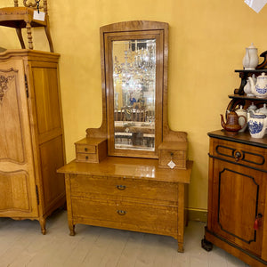 Vintage Dressing Table with Maple Veneer & Swivel Mirror