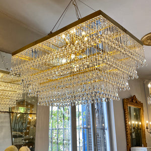 Incredible Flush Mounted Chandelier with Water Droplet Crystals