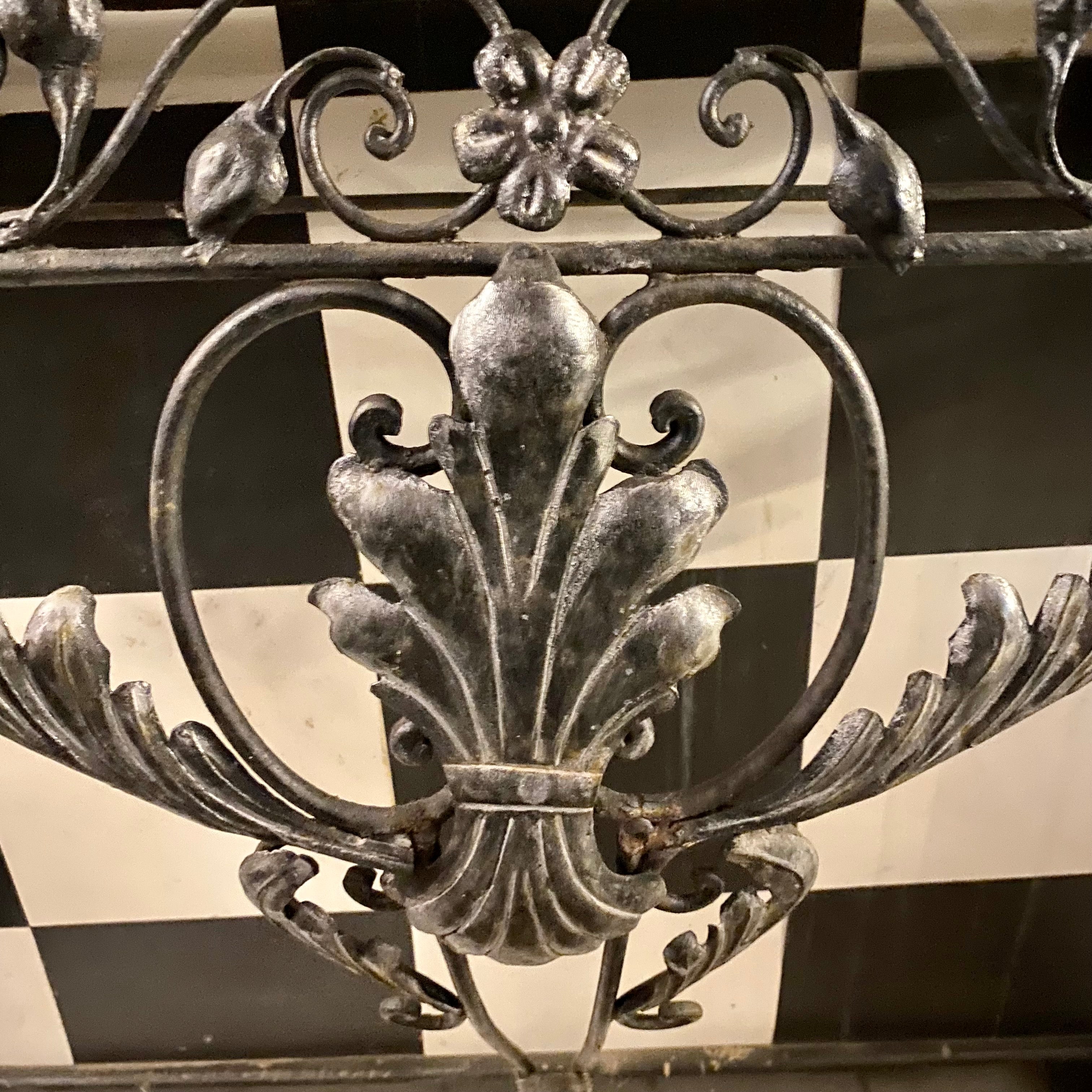 A Wrought Iron Console