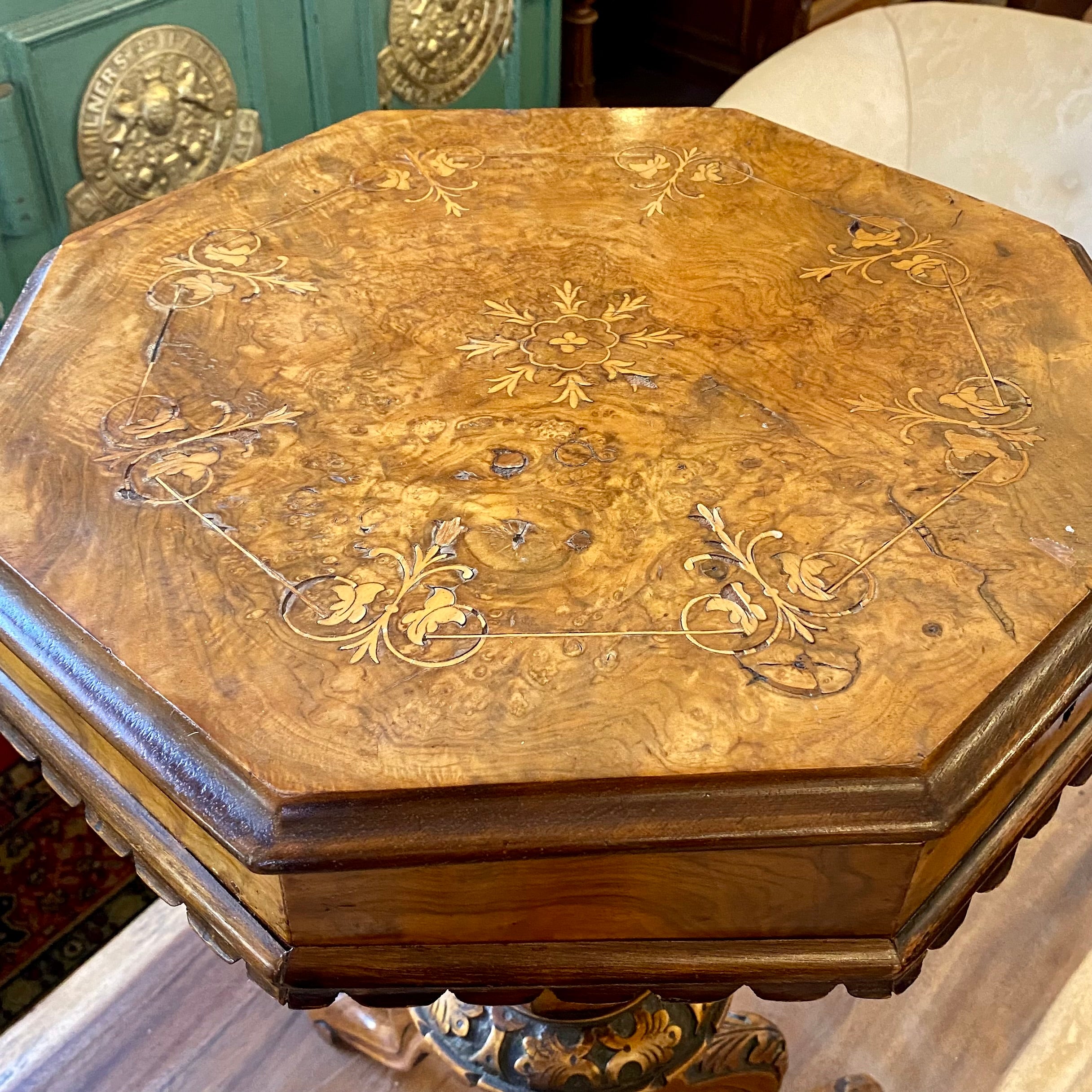 Victorian Walnut Needlework Table