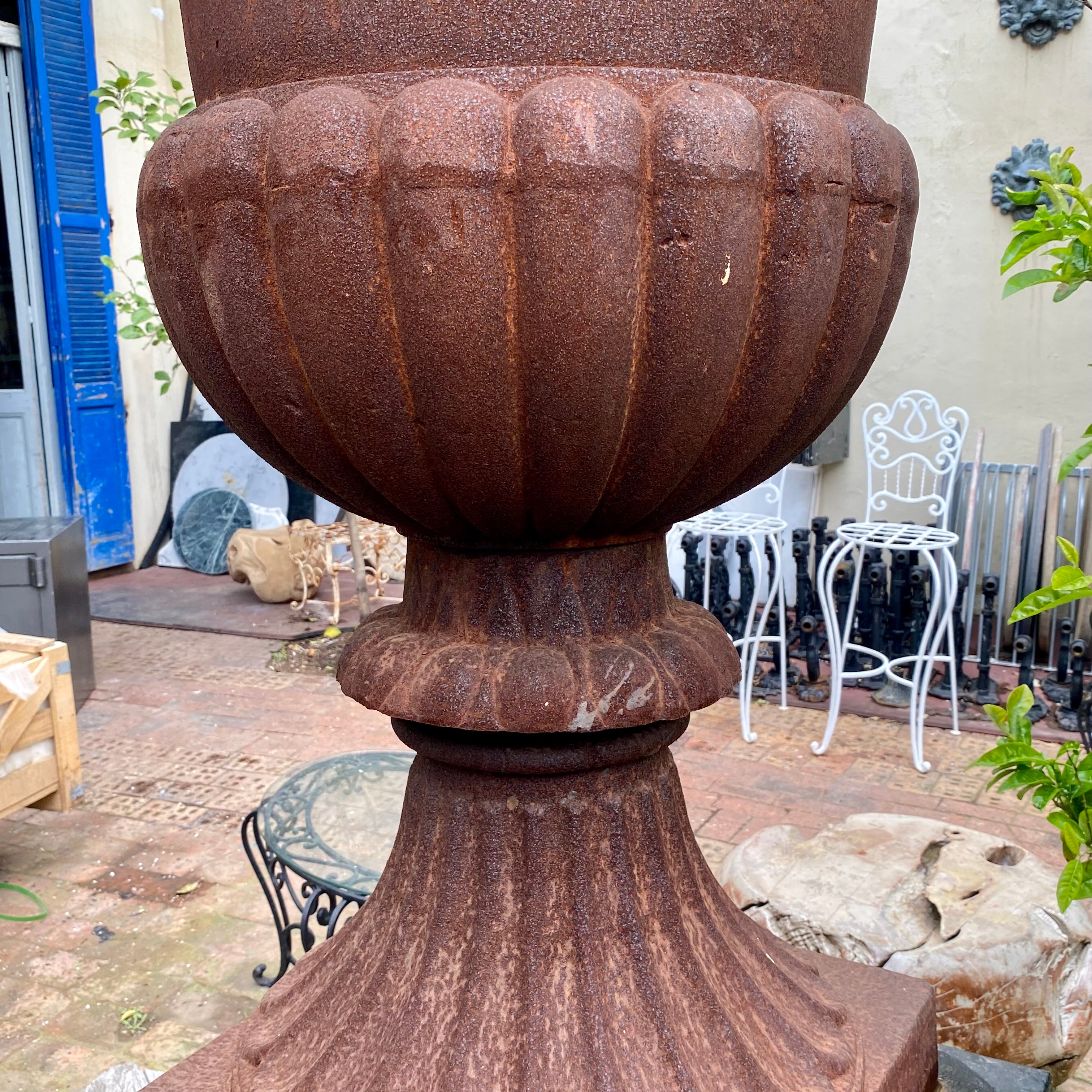 Classic Tall Cast Iron Urn