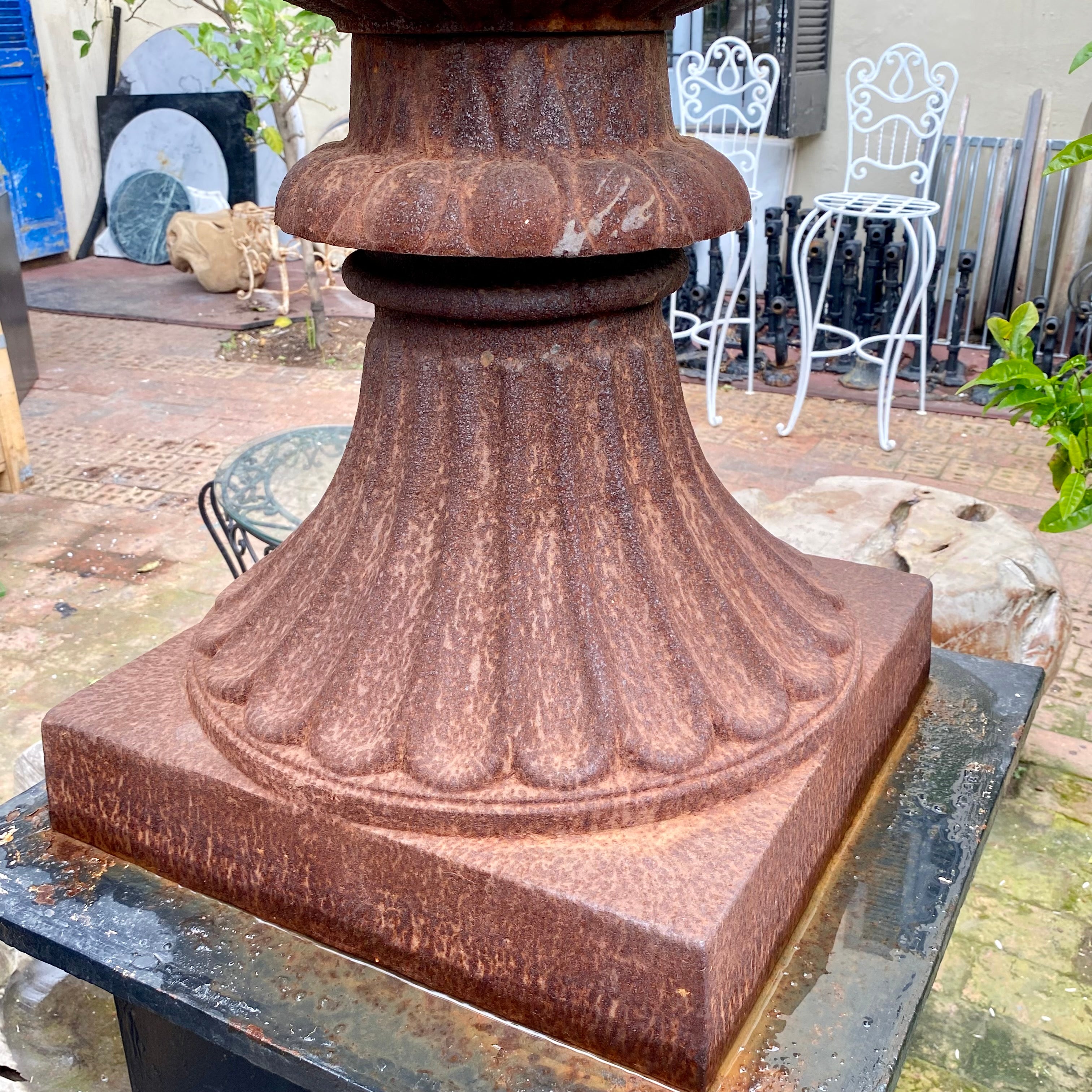 Classic Tall Cast Iron Urn