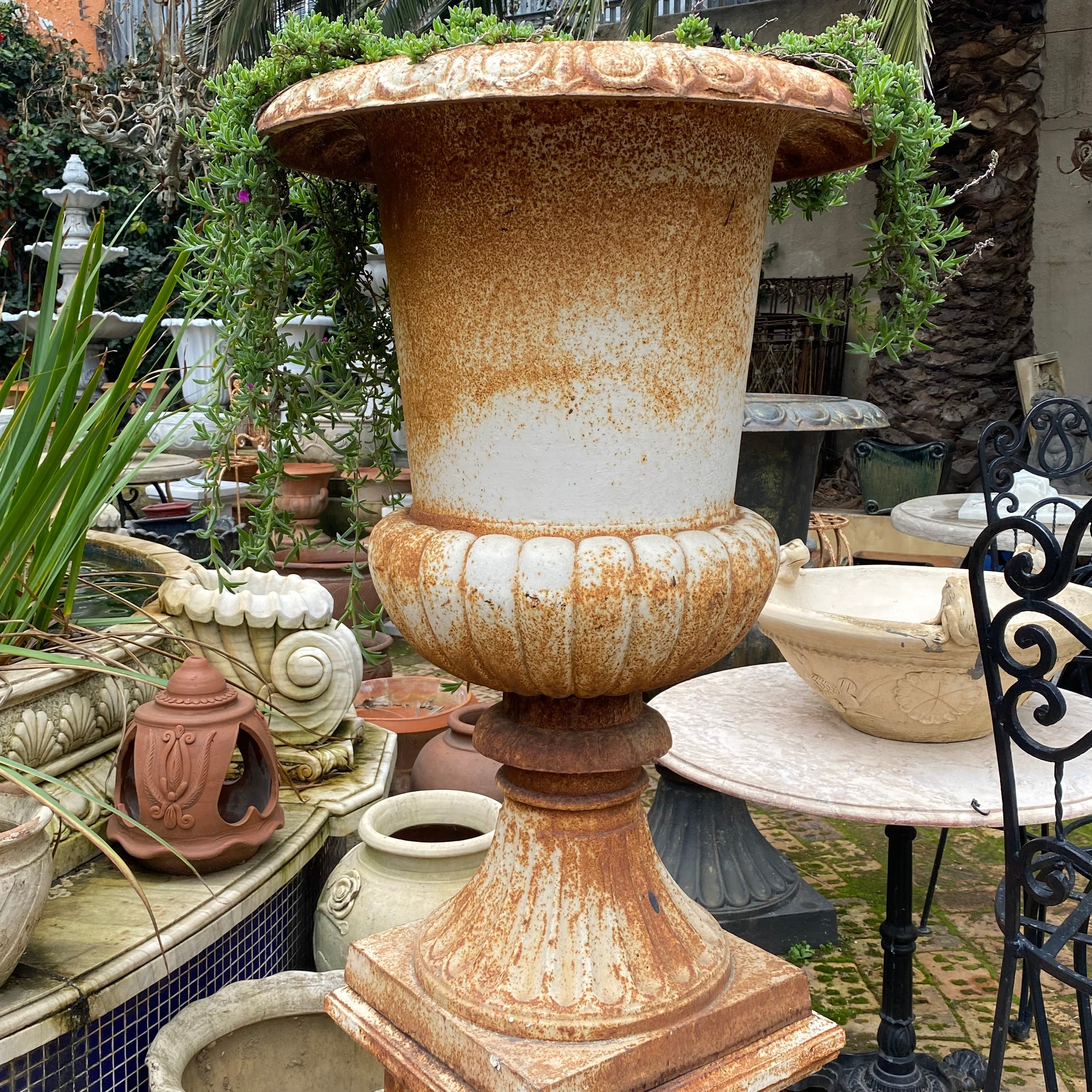 Classic Tall Cast Iron Urn