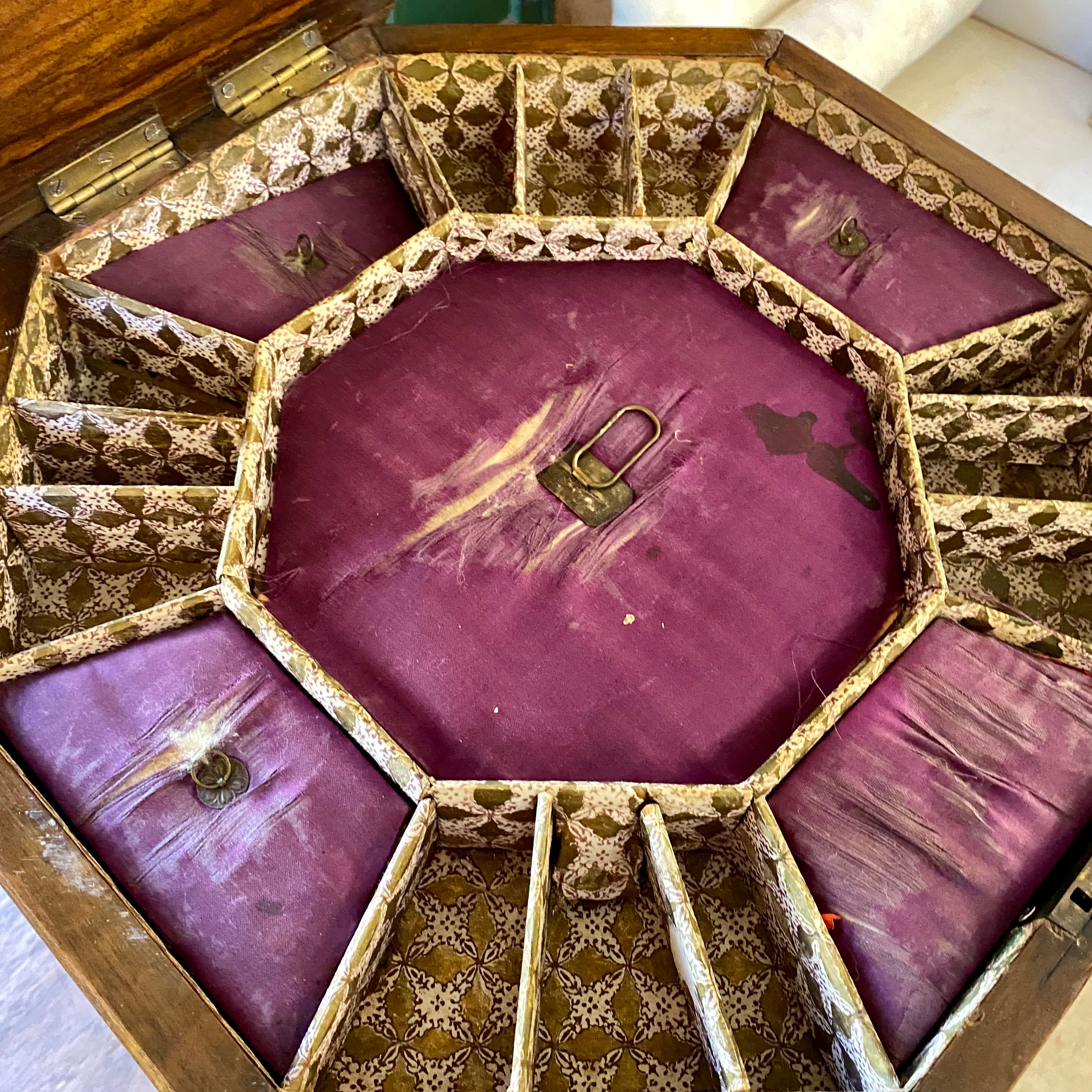 Victorian Walnut Needlework Table