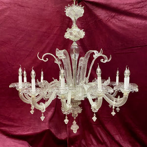 Pair of Very Rare Magnificent Murano Chandeliers