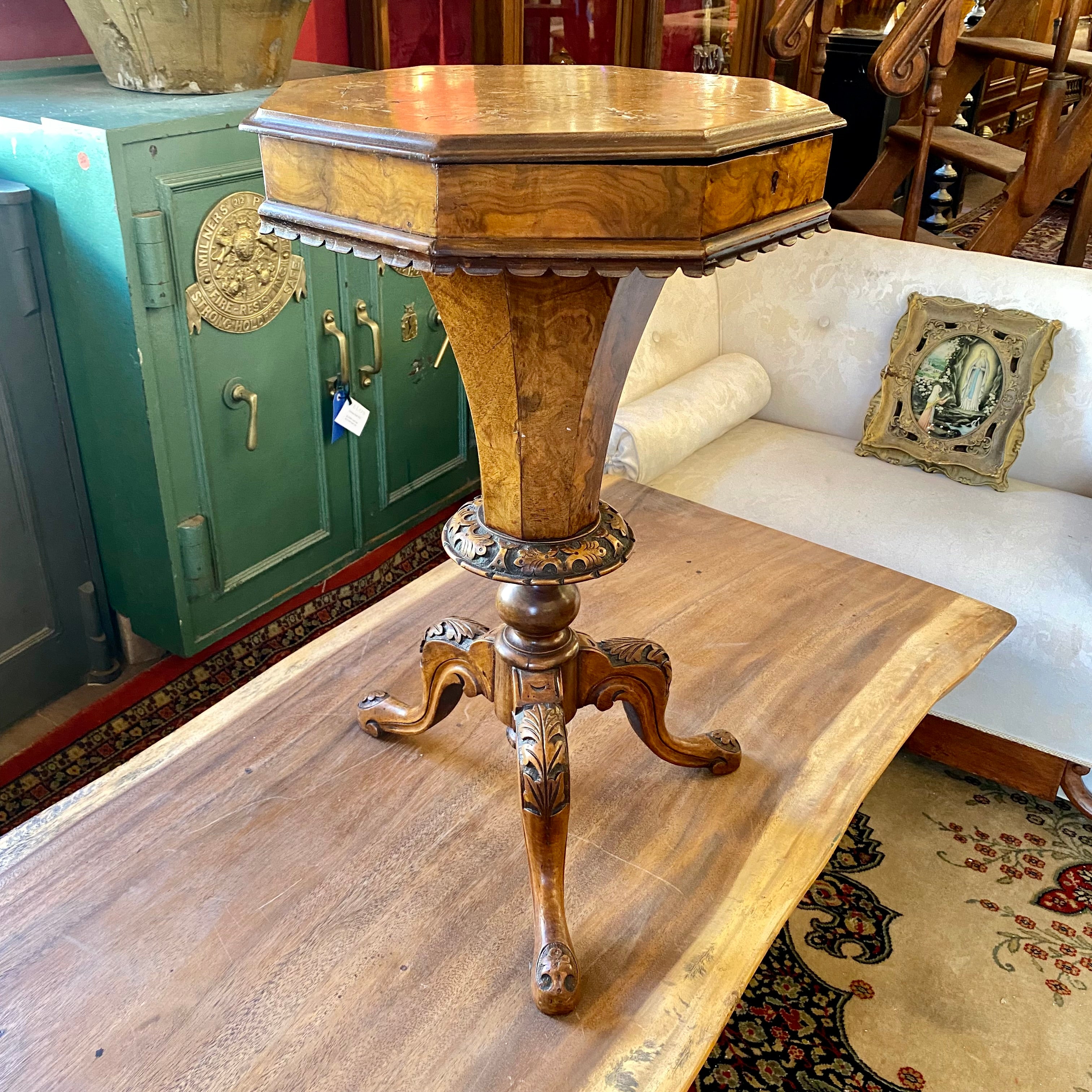 Victorian Walnut Needlework Table - SOLD