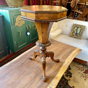 Victorian Walnut Needlework Table