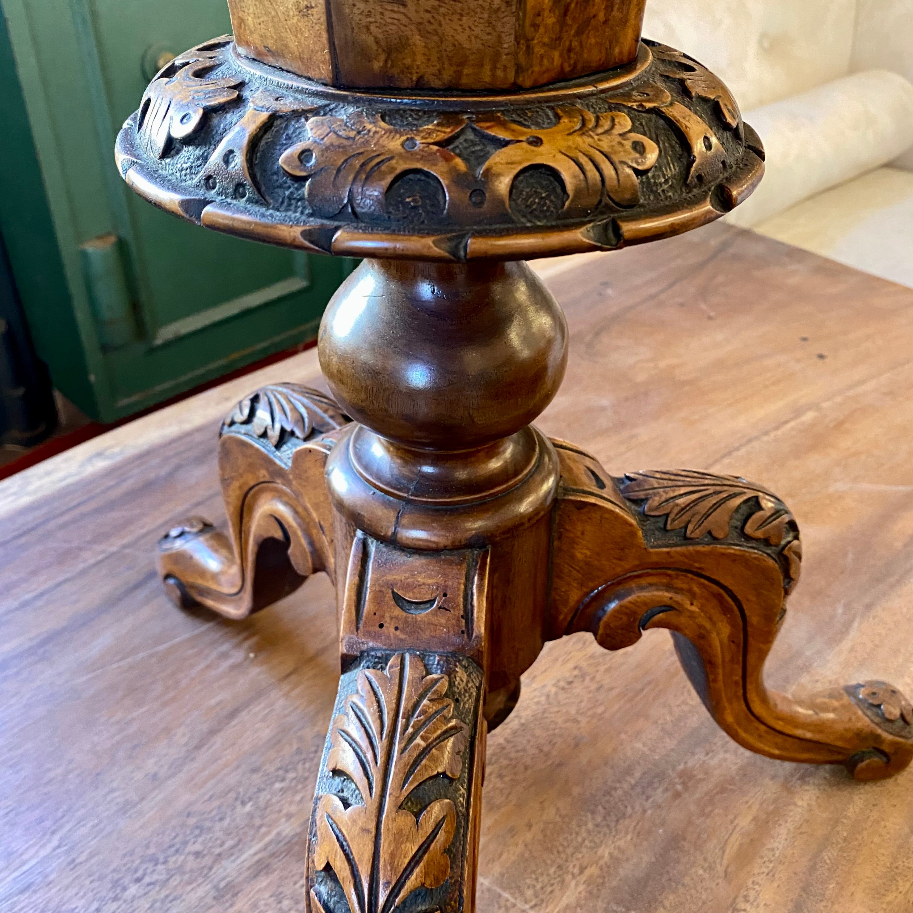 Victorian Walnut Needlework Table