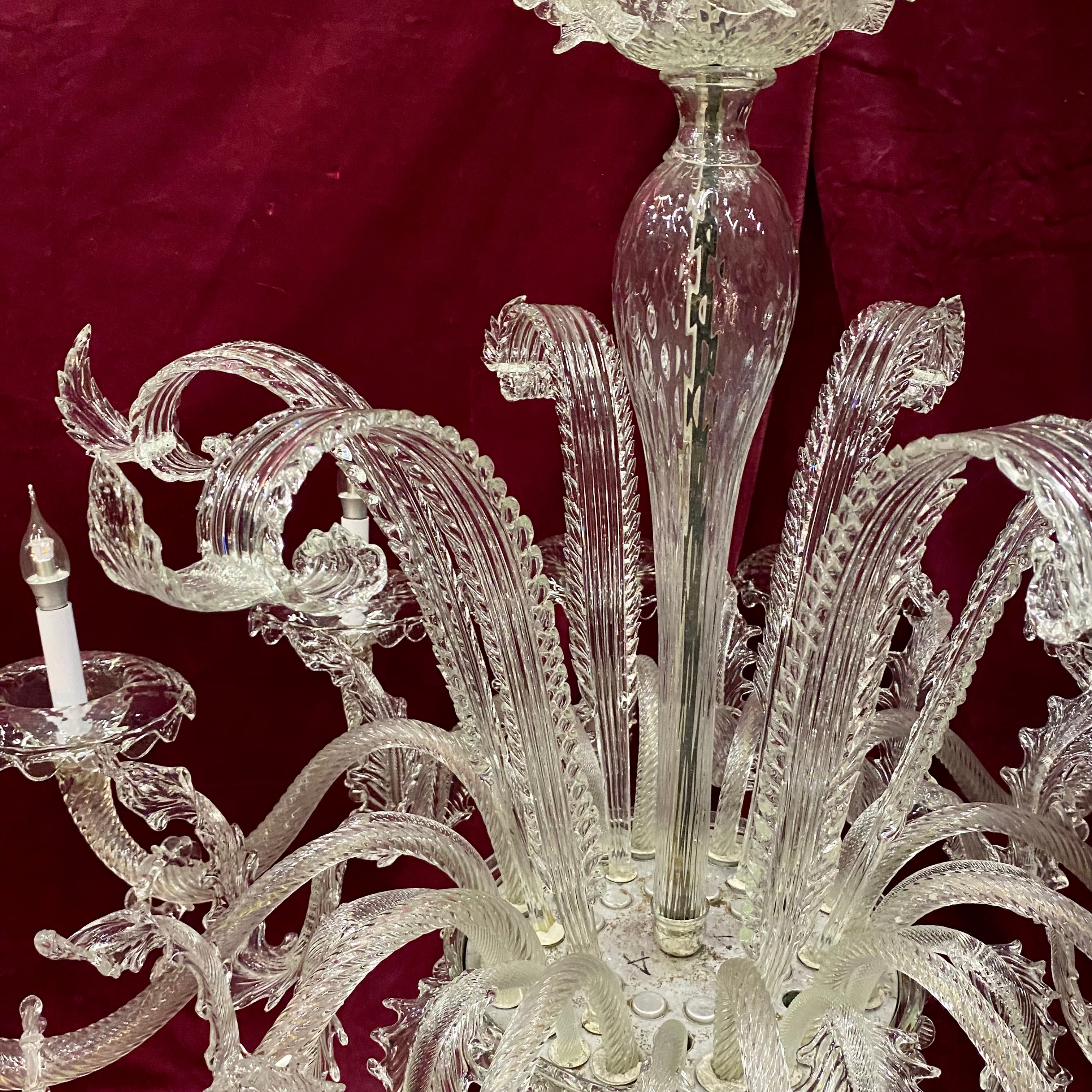 Pair of Very Rare Magnificent Murano Chandeliers