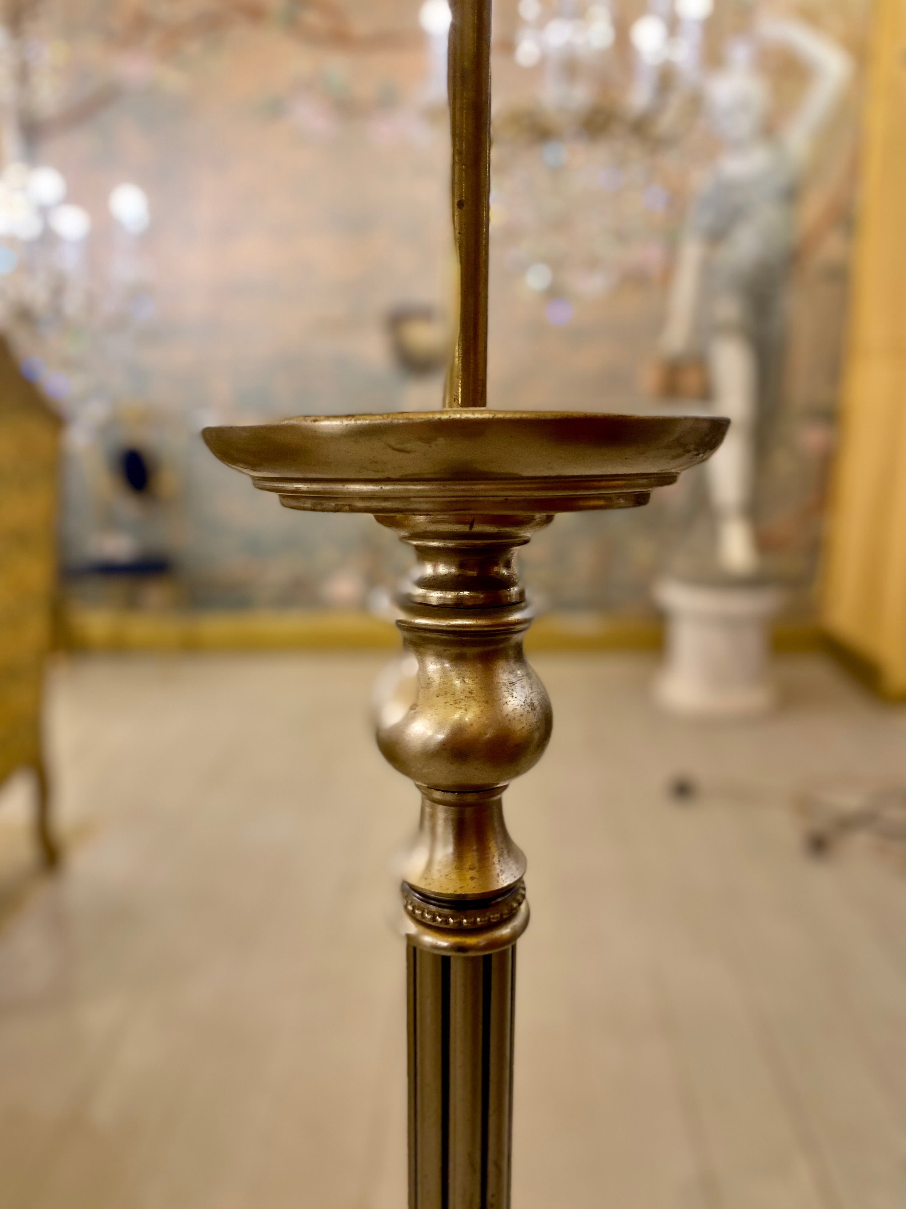 Antique Nickel Standing Lamp