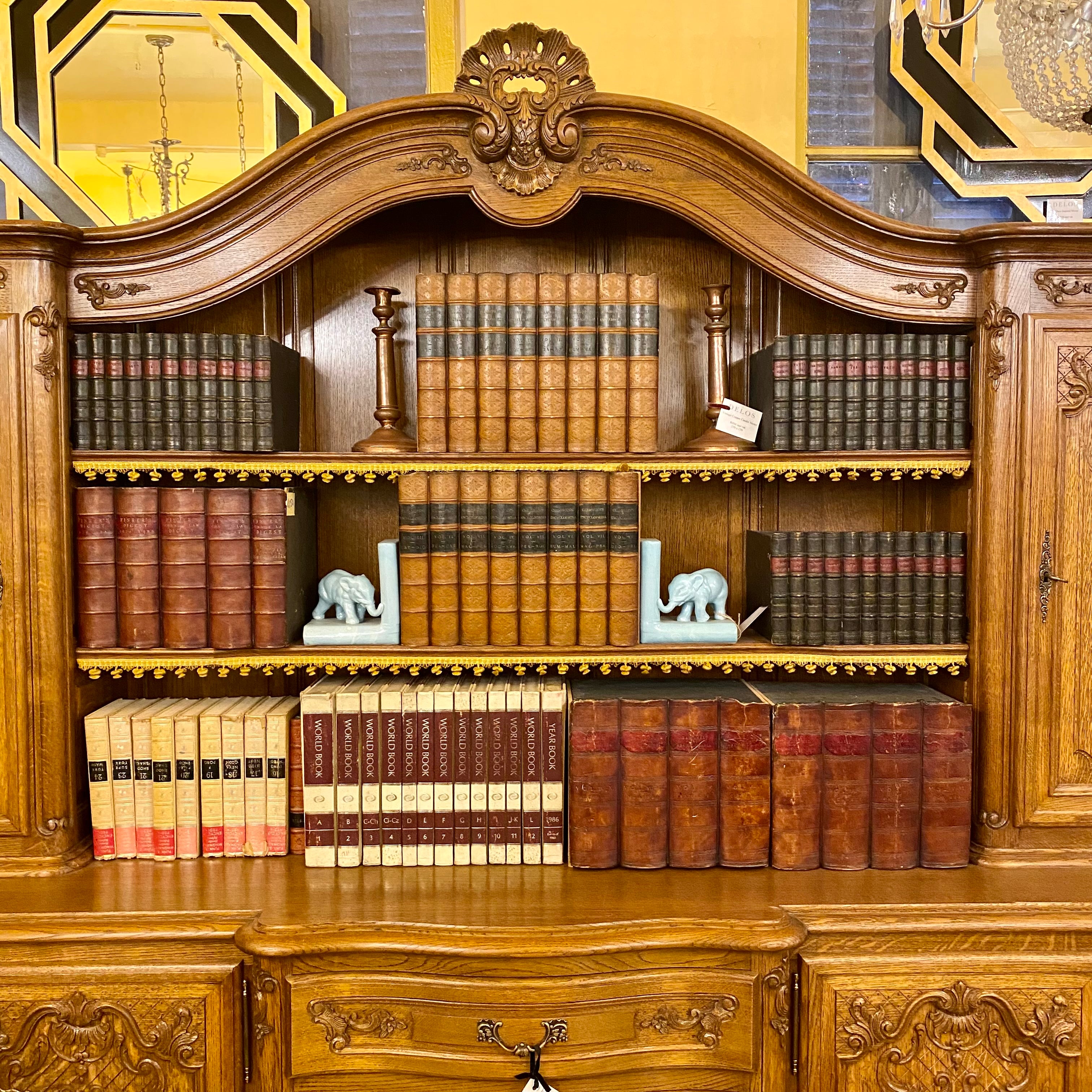 Antique French Oak Display Bookcase